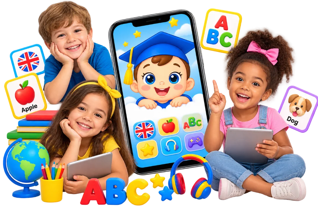Crianças aprendendo inglês com o Little Learners